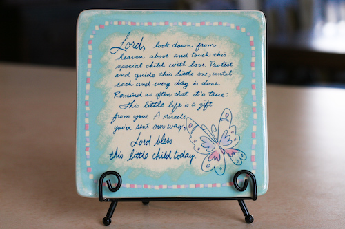Bless This Child plate Bless This Child plate