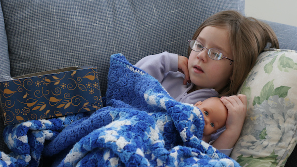 Lauren on couch