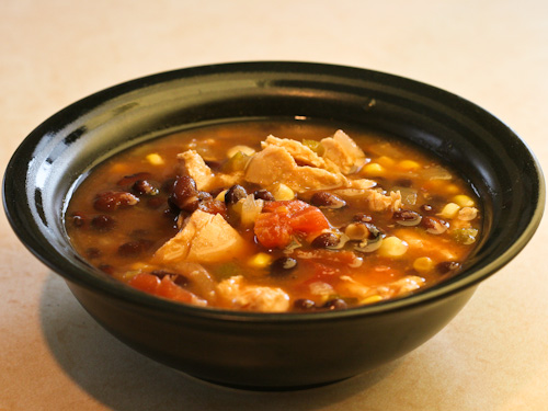 Salsa Chicken and Black Bean Soup