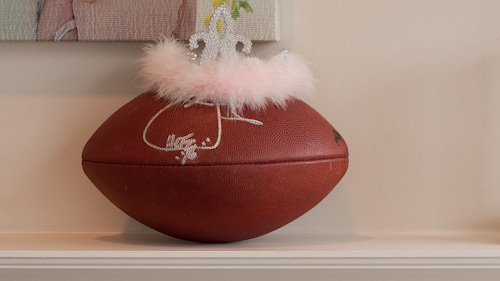Football with tiara Football with tiara