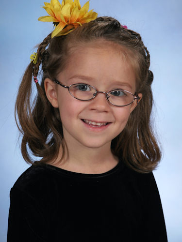 Lauren's kindergarten school picture Lauren's kindergarten school picture