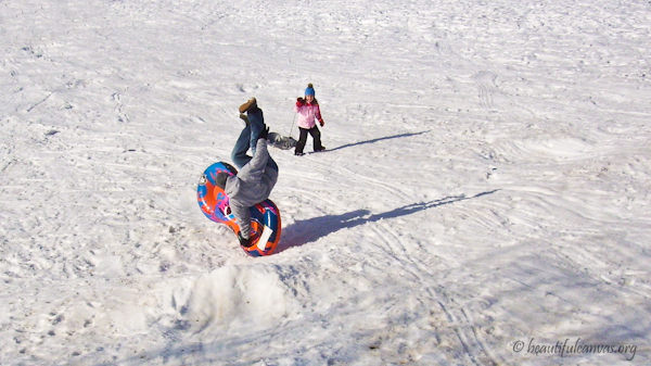 Dave sledding Dave sledding