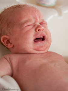 Hope crying in the bath Hope crying in the bath