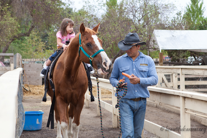 Lona riding a horse
