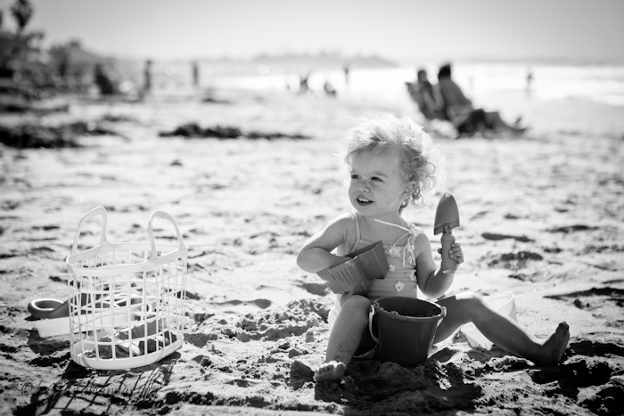 Hope playing in the sand