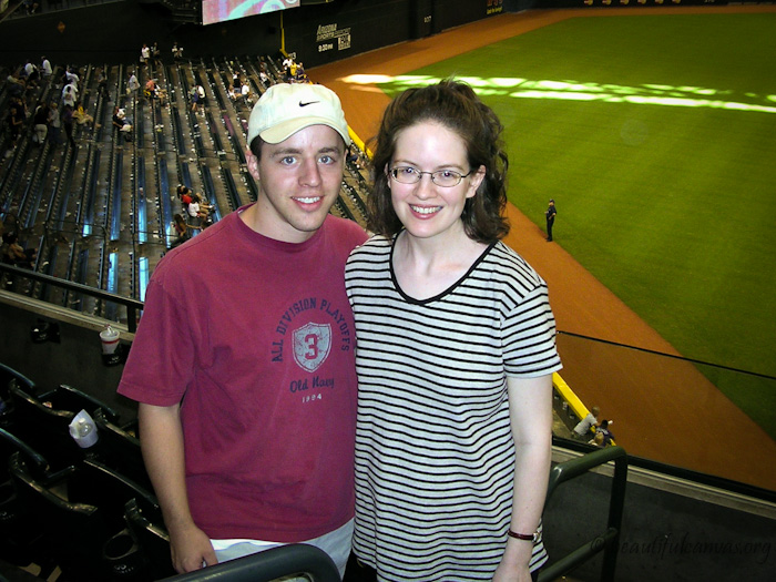 Dave and me (pregnant with Lauren), 2003
