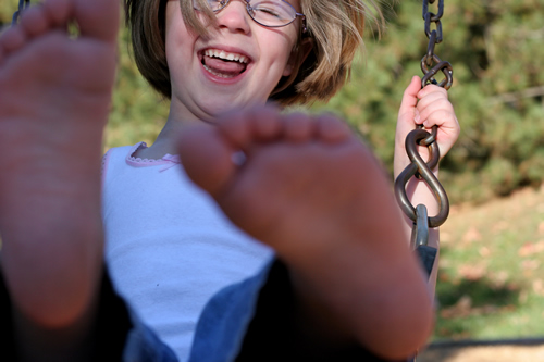 Lauren swinging