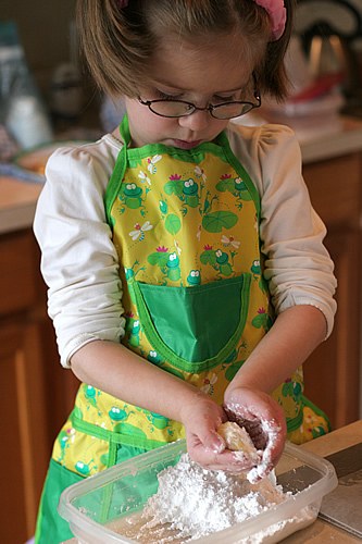 Lauren making cookies